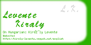 levente kiraly business card